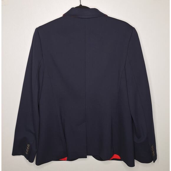 Boden Smyth Blazer Jacket US 12R UK 16R Navy Ponte Stretch Jersey Career Preppy - Picture 11 of 13